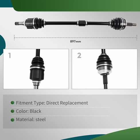 2 Pcs CV Axle Shaft Assembly Kit Compatible with Yaris 2007-2017 1.5L L4, Front Left Long & Right Short Axles with M22×1.5 Axle Nuts, Replaces 434100D520 4342052210 NCV69451 NCV69452 in Saudi Arabia