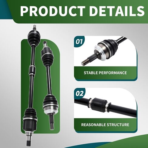 2 Pcs CV Axle Shaft Assembly Kit Compatible with Yaris 2007-2017 1.5L L4, Front Left Long & Right Short Axles with M22×1.5 Axle Nuts, Replaces 434100D520 4342052210 NCV69451 NCV69452 in Saudi Arabia