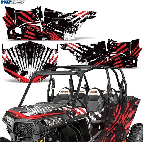 UTV Graphics kit Sticker Decal Compatible with Polaris RZR 1000 XP 4-Door 2013-2016 - Off Road Race in Kuwait