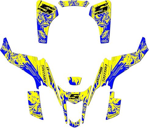 Graphics Kit for Suzuki LTZ400 (2003-2008) Night-City Series Blue 16 Mil - ATV UTV Custom Racing Graphics Stickers Decals Kit, no-Plastics in Saudi Arabia