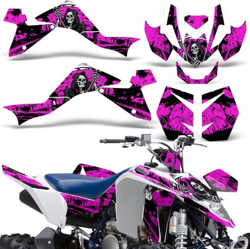 ATV Graphics kit Sticker Decal Compatible with Suzuki LT-Z400 QuadSport 2009-2016 - Reaper V2 Pink in Kuwait