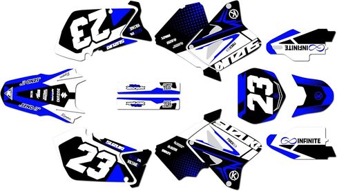 Graphics Kit for Suzuki RM125 and RM250 2001-2012 Evader Series Yellow 9 Mil - Easy Go - Dirt Pit Bike Motorcycle Sticker, Dirtbike Racing Decal no-Plastics in Saudi Arabia