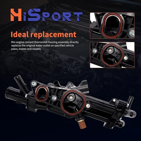 مجموعة مبيت منظم حرارة مبرد المحرك HiSport 25600-2G545 25600-2G540 متوافقة مع Hyundai Sonata 2011-2014 Santa Fe Sport 2013-2014 لكيا أوبتيما 2011-2013 سبورتاج 2011-2013 2.0L L4 in Saudi Arabia