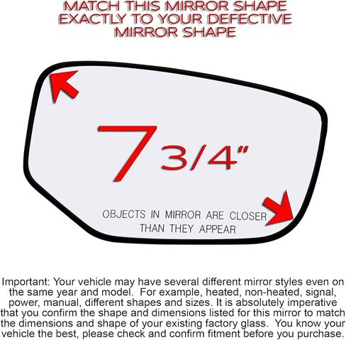 Passenger Side Non-Heated Mirror Glass with Backing Plate For 2008 2009 2010 2011 2012 Honda Accord Sedan Right Door Mirrors HO1325110 76203TA0A01 HO09GR in Saudi Arabia
