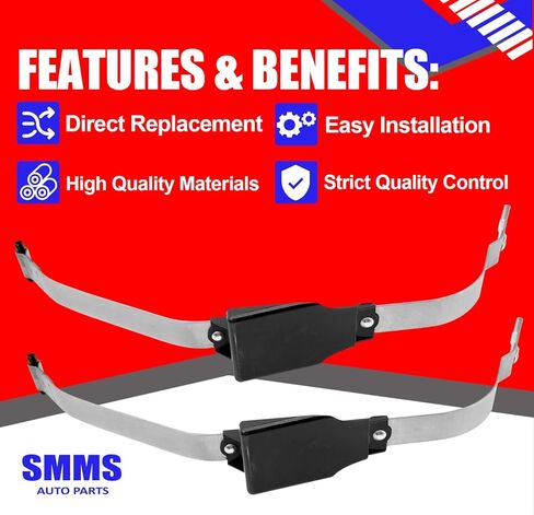 SMMS 52100235AC 2 قطعة أشرطة خزان الوقود مع كتل بلاستيكية لسيارة جيب رانجلر 1997-2006، استبدل OE: 578-339 ST339 52100181 52100235 in Saudi Arabia