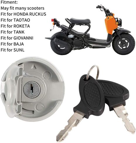 Gas Cap with Keys Motorcycle Gas Cap Fuel Tank Oil Cover Locking Gas Cap for Scooter GY6 4-Stroke TAOTAO 50cc RUCKUS ROKETA GIOVANNI BAJA VERUCCI VIAGGIO in Kuwait