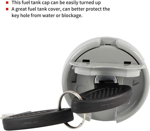 Gas Cap with Keys Motorcycle Gas Cap Fuel Tank Oil Cover Locking Gas Cap for Scooter GY6 4-Stroke TAOTAO 50cc RUCKUS ROKETA GIOVANNI BAJA VERUCCI VIAGGIO in Kuwait
