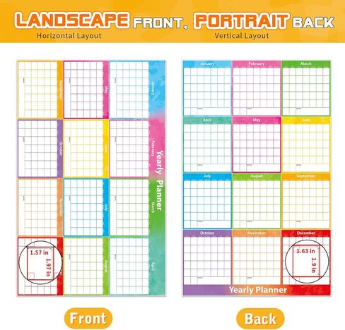 Large Wall Calendar Dry Erase 59x37 Inch,MoShining, 2026 Calendar,Yearly Planner 2026-2027 For Office Home Watercolor Wall Planner With Pen and Eraser Fold in Kuwait