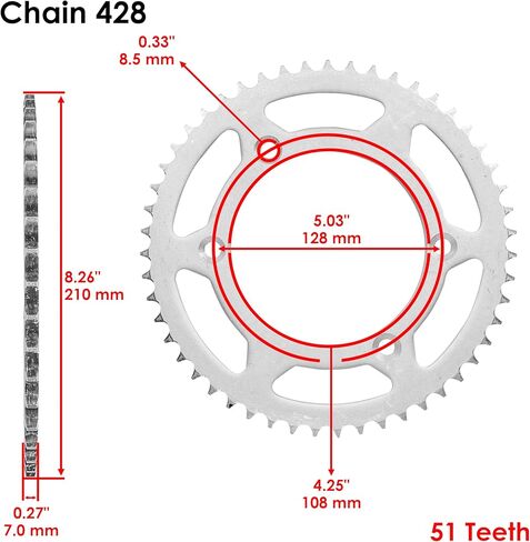 Caltric Front and Rear Sprockets Kit Compatible with Kawasaki KLX125 2003 2004 2005 2006 in Saudi Arabia