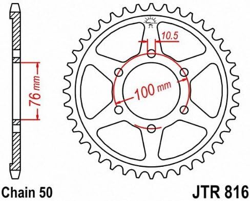 JT Sprockets ضرس خلفي فولاذي JTR816.50 50T in Saudi Arabia