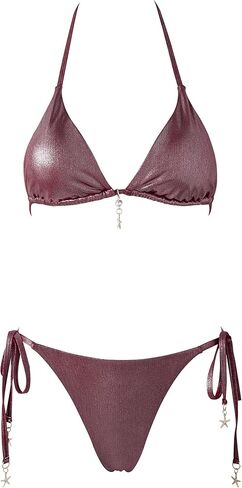 SUUKSESS Women Sexy High Waisted Bikini Sets Halter String 2 Piece Swimsuits in Saudi Arabia
