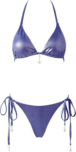 SUUKSESS Women Sexy High Waisted Bikini Sets Halter String 2 Piece Swimsuits in Kuwait