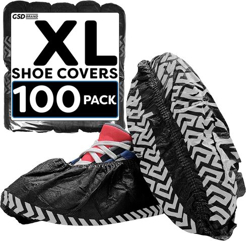 100 عبوة من أغطية الأحذية السوداء الكبيرة جدًا للاستعمال مرة واحدة. أغطية أحذية داخلية غير قابلة للانزلاق وقابلة لإعادة الاستخدام. أحذية طويلة ذات مداس غير قابلة للانزلاق. يناسب مقاس الرجال الأمريكي 14 والنساء 16 in Kuwait