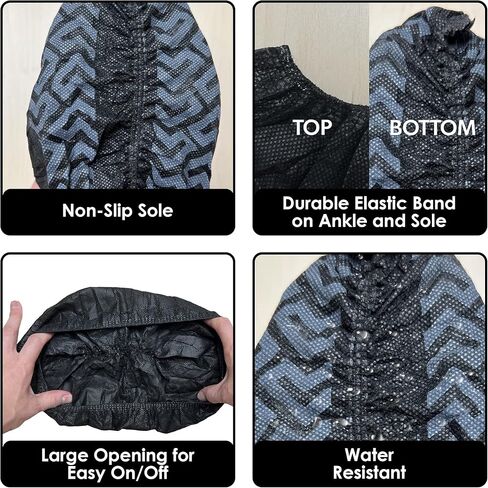 100 عبوة من أغطية الأحذية السوداء الكبيرة جدًا للاستعمال مرة واحدة. أغطية أحذية داخلية غير قابلة للانزلاق وقابلة لإعادة الاستخدام. أحذية طويلة ذات مداس غير قابلة للانزلاق. يناسب مقاس الرجال الأمريكي 14 والنساء 16 in Kuwait