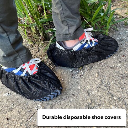 100 عبوة من أغطية الأحذية السوداء الكبيرة جدًا للاستعمال مرة واحدة. أغطية أحذية داخلية غير قابلة للانزلاق وقابلة لإعادة الاستخدام. أحذية طويلة ذات مداس غير قابلة للانزلاق. يناسب مقاس الرجال الأمريكي 14 والنساء 16 in Kuwait