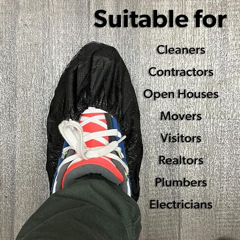 100 عبوة من أغطية الأحذية السوداء الكبيرة جدًا للاستعمال مرة واحدة. أغطية أحذية داخلية غير قابلة للانزلاق وقابلة لإعادة الاستخدام. أحذية طويلة ذات مداس غير قابلة للانزلاق. يناسب مقاس الرجال الأمريكي 14 والنساء 16 in Kuwait