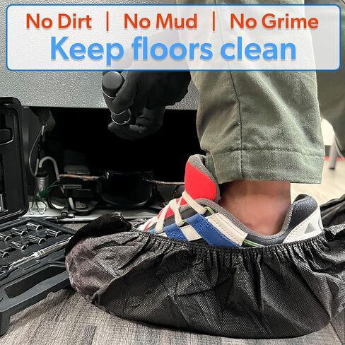 100 عبوة من أغطية الأحذية السوداء الكبيرة جدًا للاستعمال مرة واحدة. أغطية أحذية داخلية غير قابلة للانزلاق وقابلة لإعادة الاستخدام. أحذية طويلة ذات مداس غير قابلة للانزلاق. يناسب مقاس الرجال الأمريكي 14 والنساء 16 in Kuwait