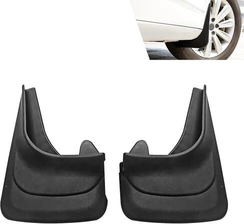 2 PCS Car Mud Flaps, Splash-proof Scratch-Resistant Rubber Tire Mud Guards, 8.86" x 12.6" Wheel Fender Protector, Universal for Cars SUVs Trucks (Black) in Saudi Arabia