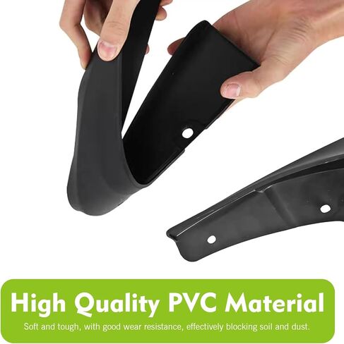 2 PCS Car Mud Flaps, Splash-proof Scratch-Resistant Rubber Tire Mud Guards, 8.86" x 12.6" Wheel Fender Protector, Universal for Cars SUVs Trucks (Black) in Saudi Arabia