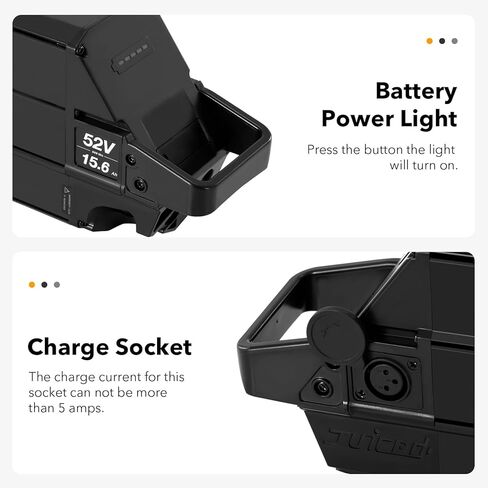 YS YOSE POWER 52V15.6Ah Ebike Battery Compatible for Juiced Bike Fit for RipCurrent Crosscurrent S2 X Scorpion X HyperScorpion CamScrambler CityScrambler HyperScrambler RipRacer Battery Replacement in Kuwait