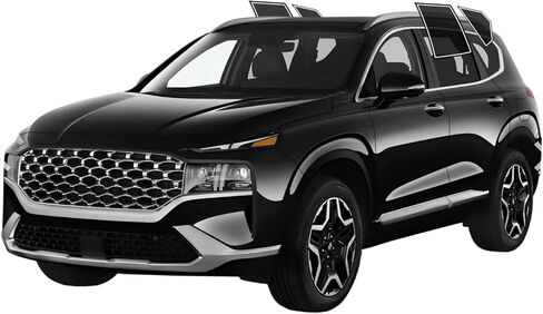 غشاء ملون للنافذة مسبقًا من AUTOTEK، نوافذ أمامية ببابين، غشاء ملون للسيارات، حجب الشمس، حماية الخصوصية، زجاج مضاد للكسر، طبقتين، قطع الكمبيوتر، أي ظل ملون لسيارة Hyundai Santa Fe 2019-2023 in Kuwait