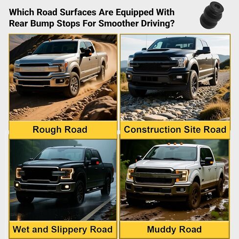 Upgraded 2PCS Rubber Bump Stop Kit Compatible with 2009-2022 Dodge Ram 1500 & 2011-2022 Chevy Silverado GMC Sierra 2WD/4WD, Replaces OEM # DR1500DQ, GMRCK25D, Suspension Upgrade Kit in Kuwait
