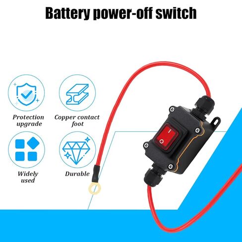 HZEL Car DC 12V Inline Switch, Heavy-Duty Vehicle 25A DPST Two Side On/Off Toggle Switch, Waterproof IP65 Automotive Power Inline Switches, Universal for Motorcycle Sedan RV in Kuwait