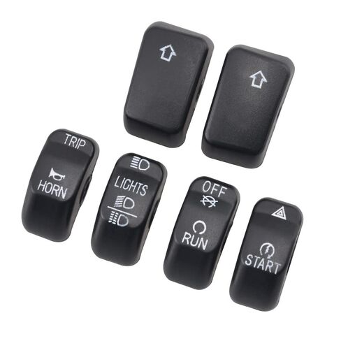 طقم غطاء غطاء زر التحكم اليدوي يناسب موديلات Harley Sportster XL 2014-later وDyna 2012-later وSoftail 2011-2015، أسود in Kuwait