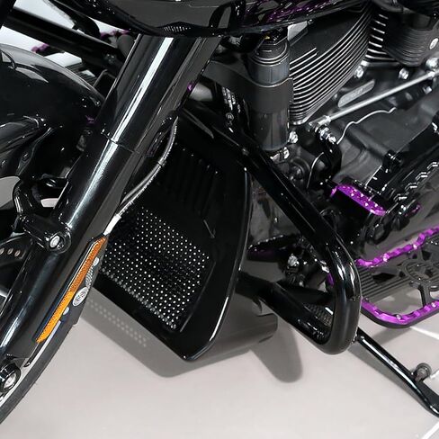 Gloss Black Chin Spoiler Fairing Radiator Cover Compatible for Harley Touring Street Road Glide FLHXSE FLTRXSE 2023 2024 2025 in Saudi Arabia