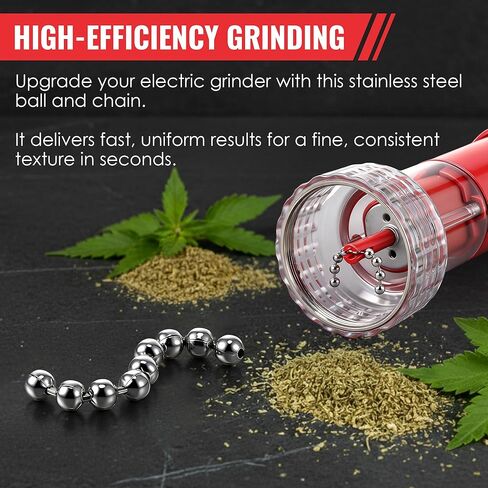 Replacement Chain and Ball Set Compatible with Wakit Grinder RollBotz, Stainless Steel Ball and Chain Assembly for Electric Herb Grinder, Efficient Grinding Replacement Parts Accessories in Kuwait