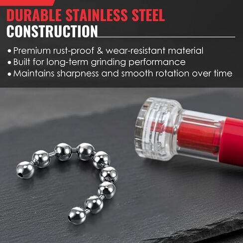 Replacement Chain and Ball Set Compatible with Wakit Grinder RollBotz, Stainless Steel Ball and Chain Assembly for Electric Herb Grinder, Efficient Grinding Replacement Parts Accessories in Kuwait