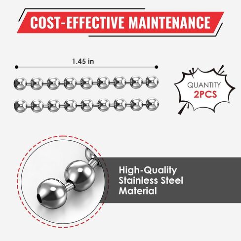 Replacement Chain and Ball Set Compatible with Wakit Grinder RollBotz, Stainless Steel Ball and Chain Assembly for Electric Herb Grinder, Efficient Grinding Replacement Parts Accessories in Kuwait