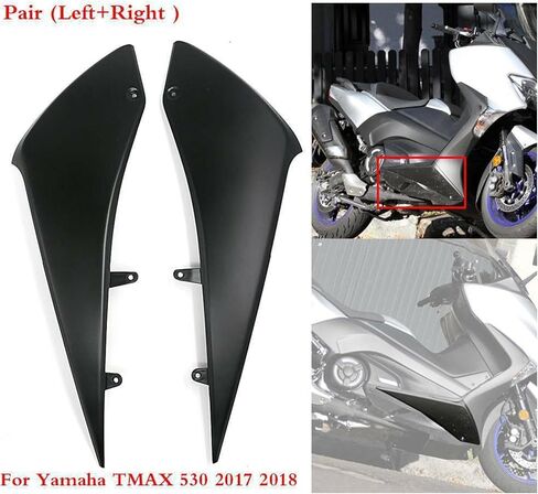 من أجل Yamaha TMAX 530 2017 2018 غطاء مشعاع أمامي سفلي مع مجموعة تركيب الأجهزة، مادة ABS، تركيب خالٍ من اللكم، أسود لامع in Kuwait