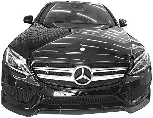 FREEMOTOR802 Compatible with 2015-2018 Mercedes-Benz C-Class W205 Sport 2015-2017 C43 AMG Front Bumper Lip, B Style Black PP Spoiler Guard Splitter Valance Chin in Saudi Arabia