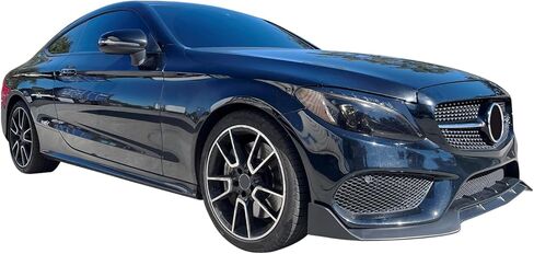 FREEMOTOR802 Compatible with 2015-2018 Mercedes-Benz C-Class W205 Sport 2015-2017 C43 AMG Front Bumper Lip, B Style Black PP Spoiler Guard Splitter Valance Chin in Saudi Arabia