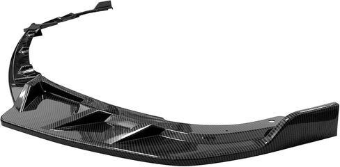 IKON MOTORSPORTS, Front Bumper Lip Compatible with 2021-2022 Honda Accord, Carbon Fiber Print IKON V3 Style Injection PP Front Spoiler Air Dam Chin Kit 3 Pieces in Saudi Arabia