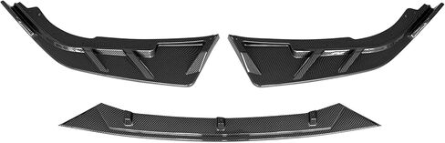 IKON MOTORSPORTS, Front Bumper Lip Compatible with 2021-2022 Honda Accord, Carbon Fiber Print IKON V3 Style Injection PP Front Spoiler Air Dam Chin Kit 3 Pieces in Saudi Arabia