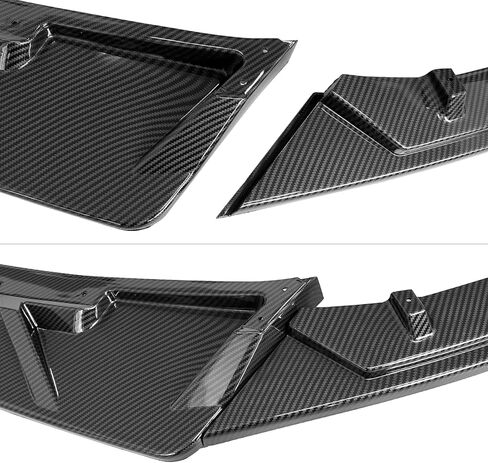 IKON MOTORSPORTS, Front Bumper Lip Compatible with 2021-2022 Honda Accord, Carbon Fiber Print IKON V3 Style Injection PP Front Spoiler Air Dam Chin Kit 3 Pieces in Saudi Arabia