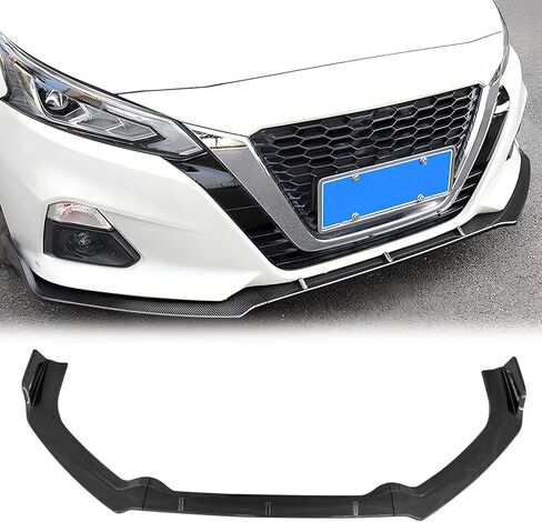 FREEMOTOR802® Front Bumper Lip Splitter Air Dam Chin Spoiler Lower Guard Trim, Compatible with 2019-2022 Nissan Altima, Exterior Body Replacement Parts, IKON Style Gloss Black PP 3PCS in Saudi Arabia
