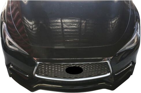 Front Bumper Lip Spoiler Compatible with 2017-2022 Infiniti Q60, S Style Black PU Bodykit Splitter Diffuser Air Dam Chin Diffuser by IKON MOTORSPORTS in Saudi Arabia