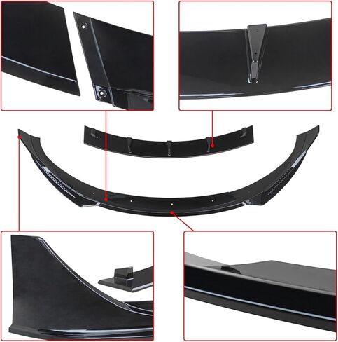 YOUNGERCAR Front Lip Bumper Fit for 2024 2025 2026 Tesla New Model 3 Highland ABS Gloss Black Front Spoiler Lip Splitter Bumper in Saudi Arabia