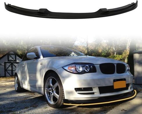 Front Bumper Lip Spoiler, Compatible with 2007-2011 BMW E82 128 Models Only, PU Unpainted H Style Add-on Front Splitter Air Dam Chin Protector in Saudi Arabia