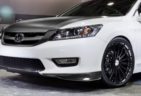 Q1-TECH, Front Bumper Lip fit for Compatible with 2013-2015 Honda Accord 4-Door/Sedan Only, Front Bumper Lip Spoiler Air Chin Body Kit Splitter Painted Glossy Carbon Fiber ABS, 2014 (HFP-Style) in Saudi Arabia