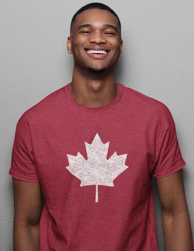 Maple Leaf Elbows Up Canada Pride Front and Back Print Adult Unisex T-Shirt in Kuwait