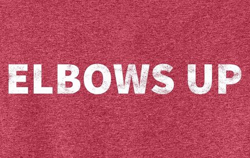 Maple Leaf Elbows Up Canada Pride Front and Back Print Adult Unisex T-Shirt in Kuwait