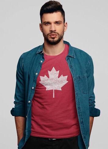 Maple Leaf Elbows Up Canada Pride Front and Back Print Adult Unisex T-Shirt in Kuwait