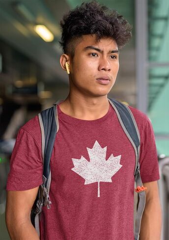 Maple Leaf Elbows Up Canada Pride Front and Back Print Adult Unisex T-Shirt in Kuwait