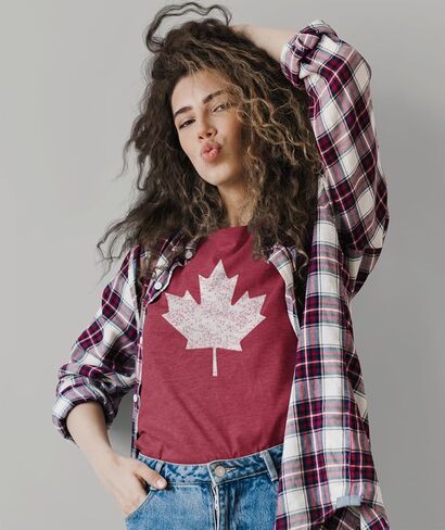 Maple Leaf Elbows Up Canada Pride Front and Back Print Adult Unisex T-Shirt in Kuwait