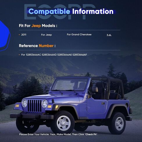 مجموعة عمود عمود الإدارة الخلفي ECCPP متوافقة مع 2011 لسيارة جيب لجراند شيروكي OE 52853646AC 52853646AD 52853646AE 52853646AF in Saudi Arabia