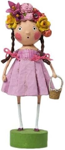 ESC من الفنان لوري ميتشل مجموعة الربيع زهر الربيع تحمل سلة خوص، بطول 20.32 سم، 18007، متعدد الألوان in Kuwait